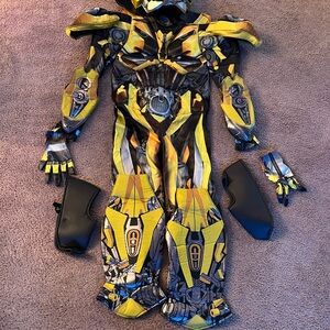 Vibrant Yellow and Black Robot Costume for Kids